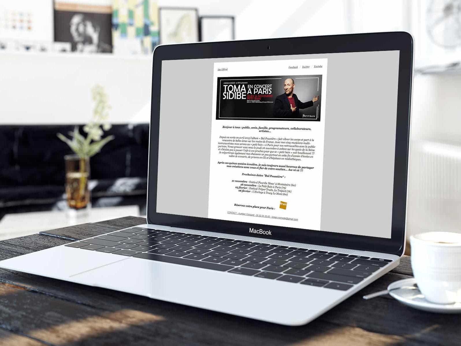 E-mailing Toma Sidibé par notre agence de communication située à Limoges