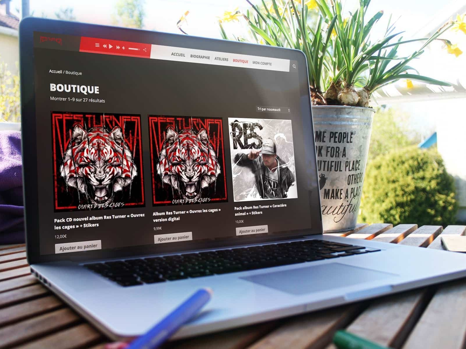 Création du site Web Res Turner par l'agence de communication Bad Monkey