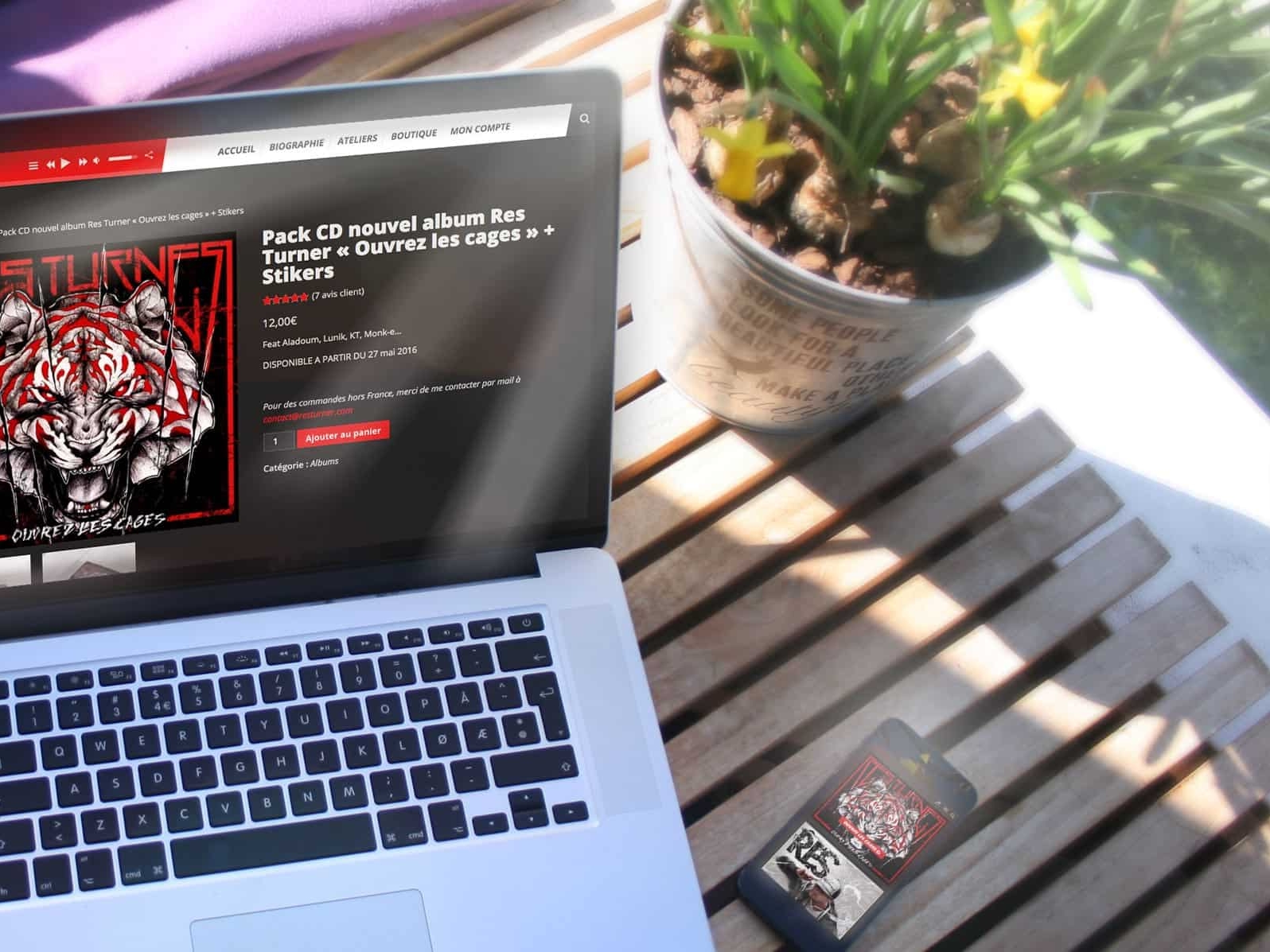 Création du site Web Res Turner par l'agence de communication Bad Monkey