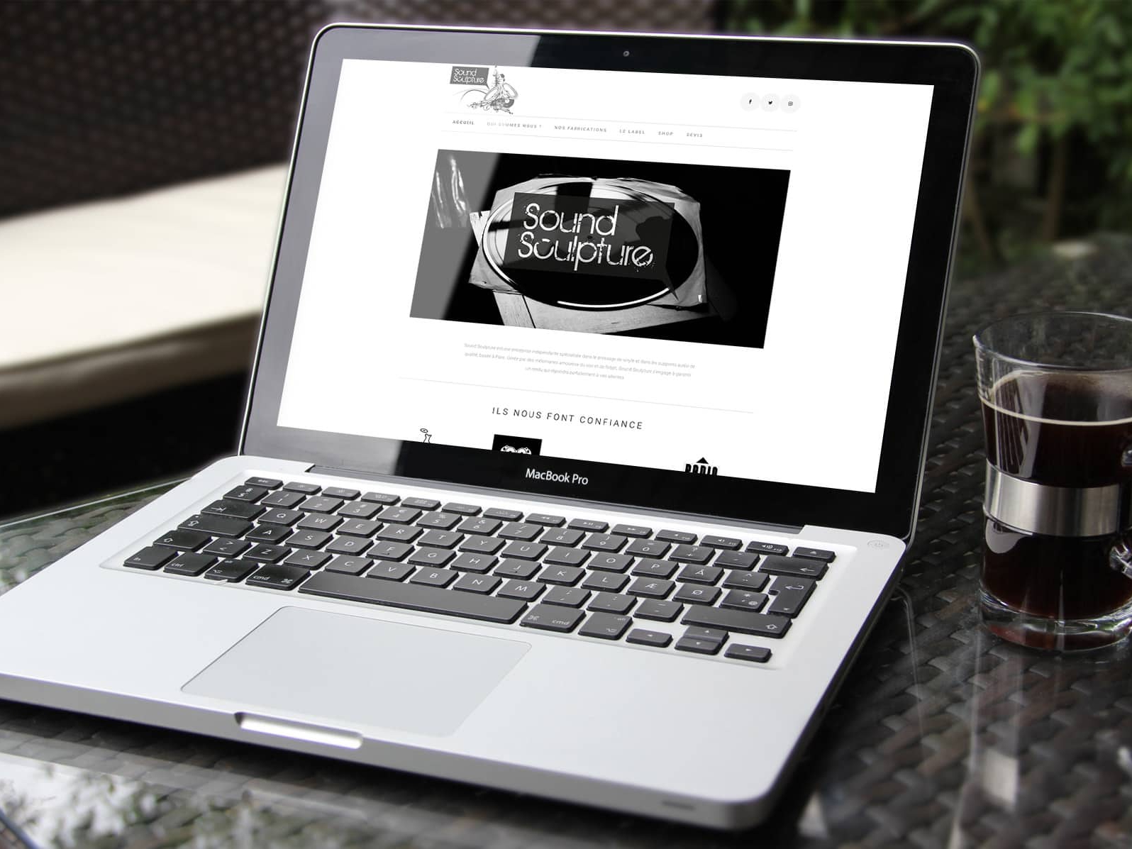 Création du site internet Sound Sculpture par l'agence de communication Bad Monkey