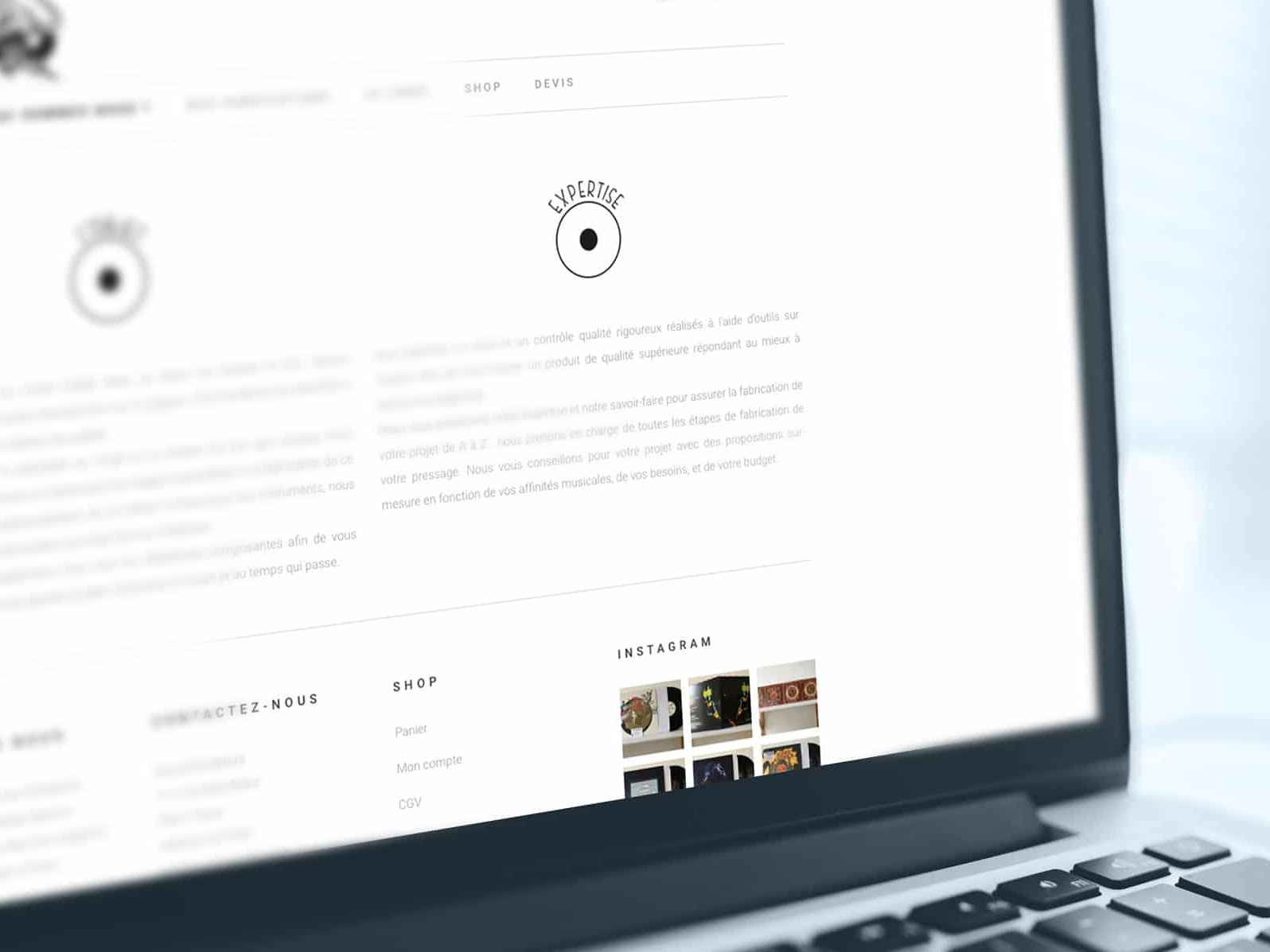 Création du site internet Sound Sculpture par l'agence de communication Bad Monkey