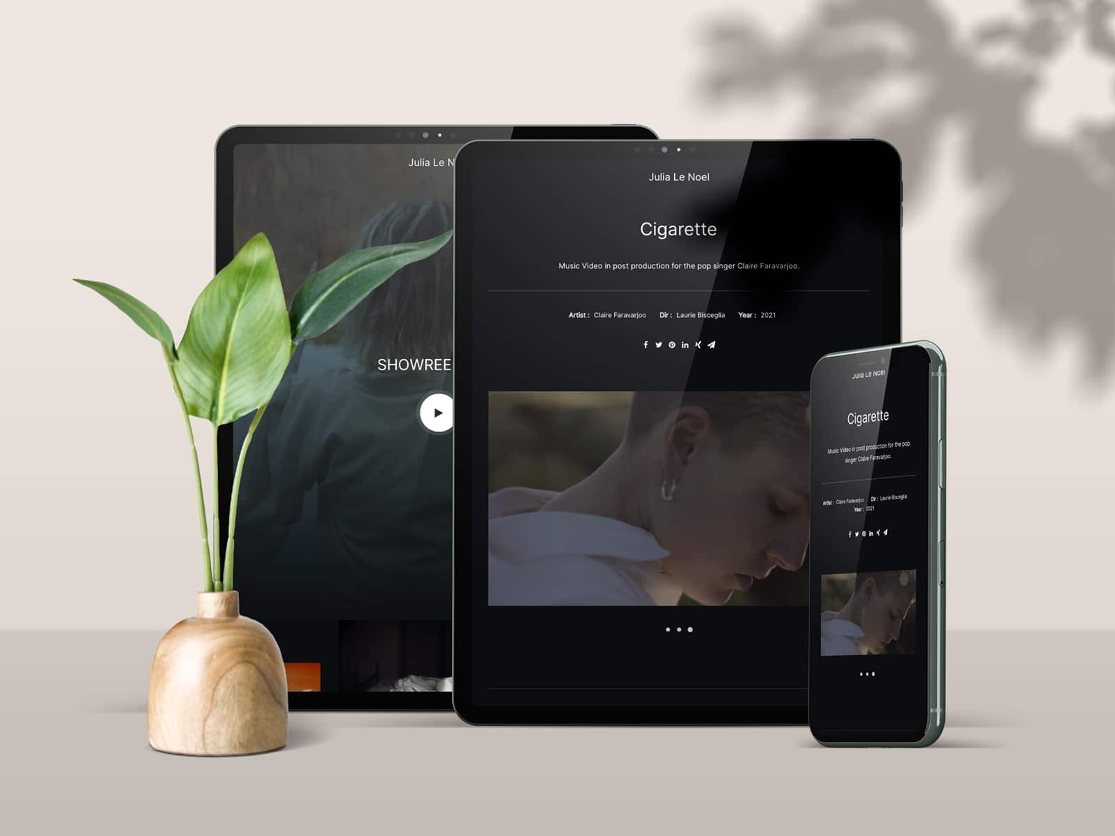 Création du site internet Julia Le Noel