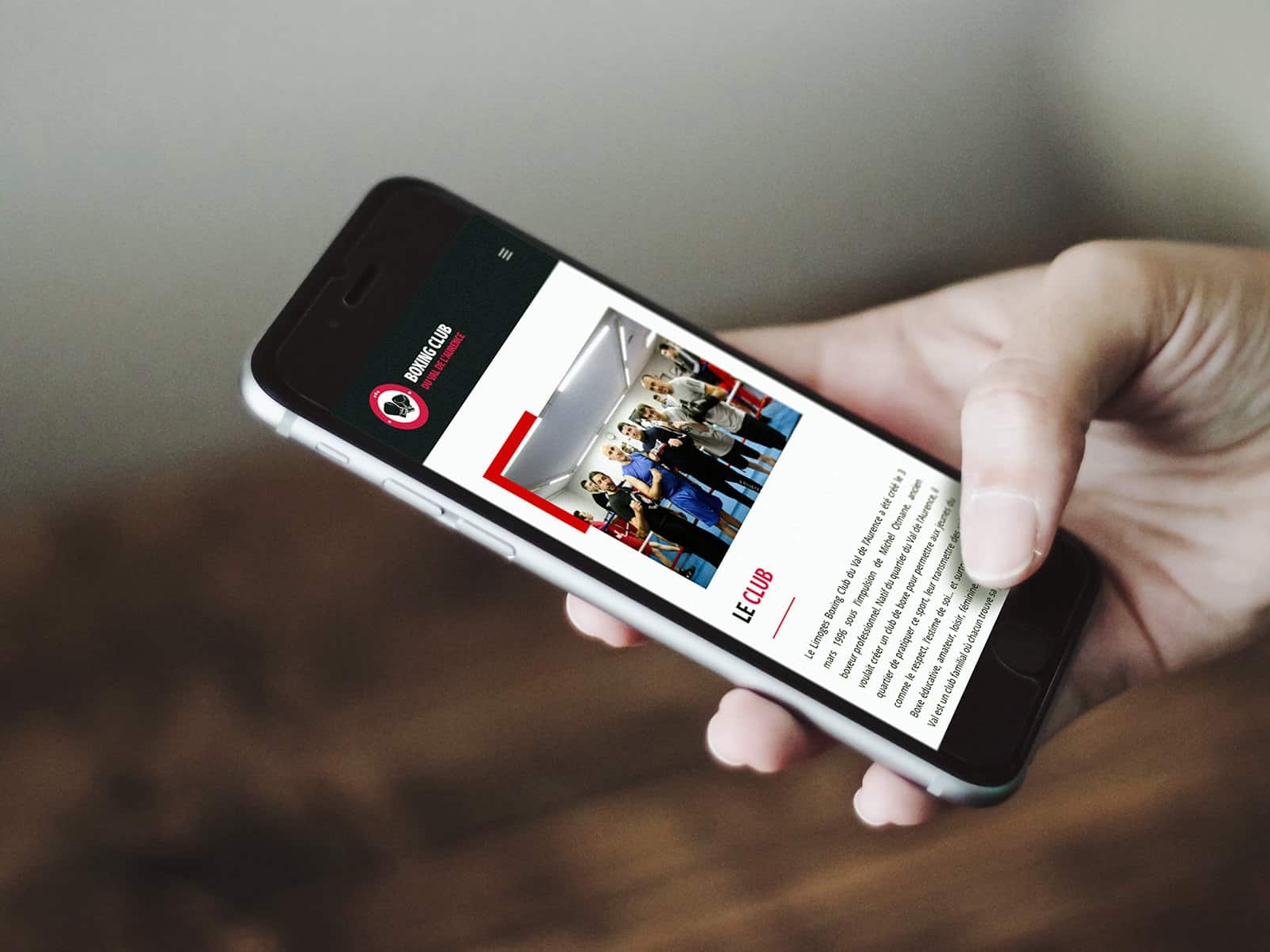 Création du site vitrine Boxing Club du Val