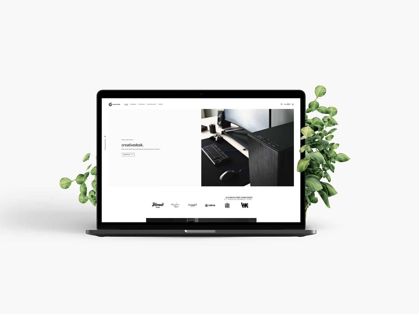 Création du site internet Creative Desk par l'agence de communication Bad Monkey