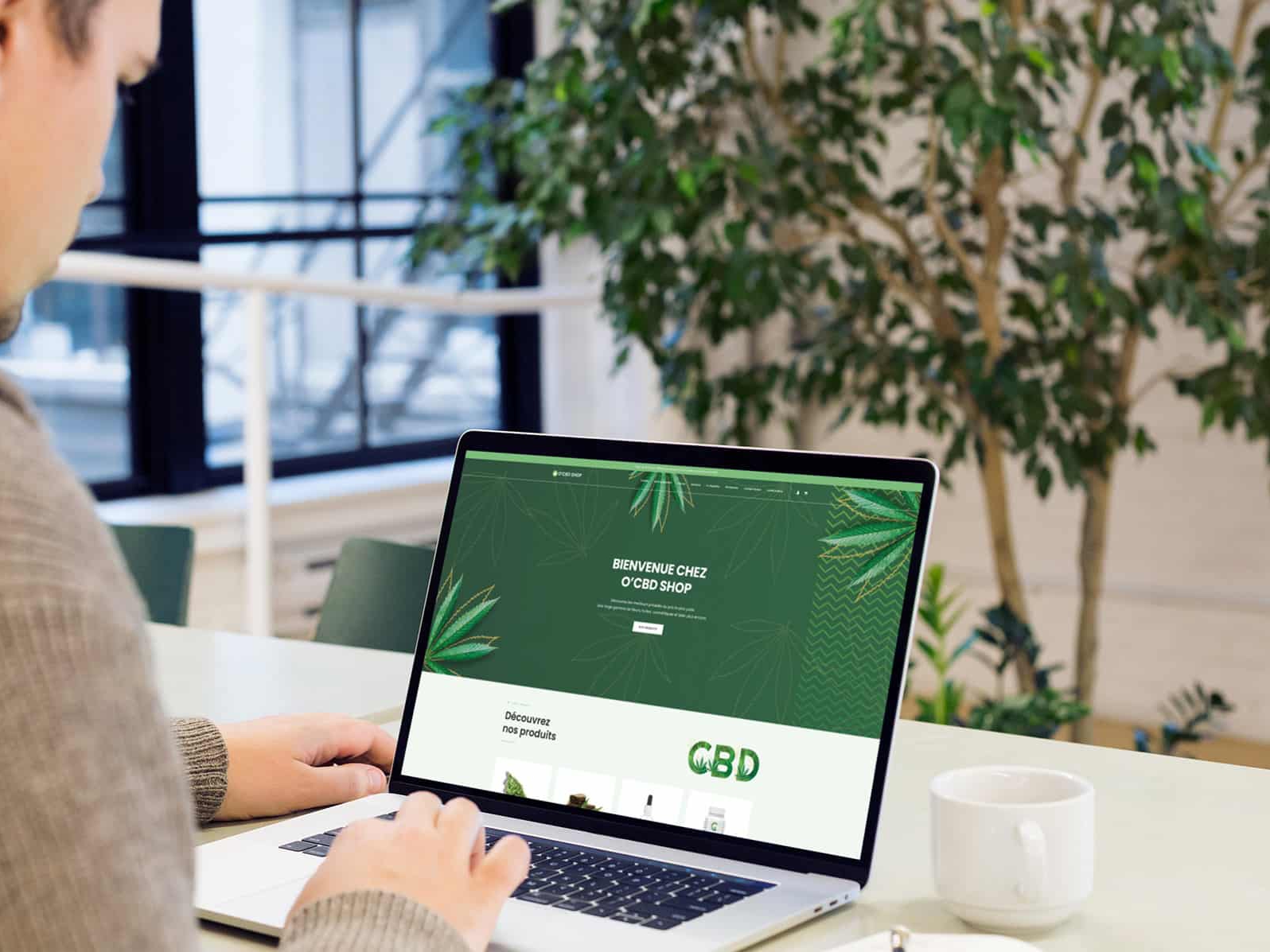 Création du site internet O'CBD Shop par notre agence de communication située à Limoges