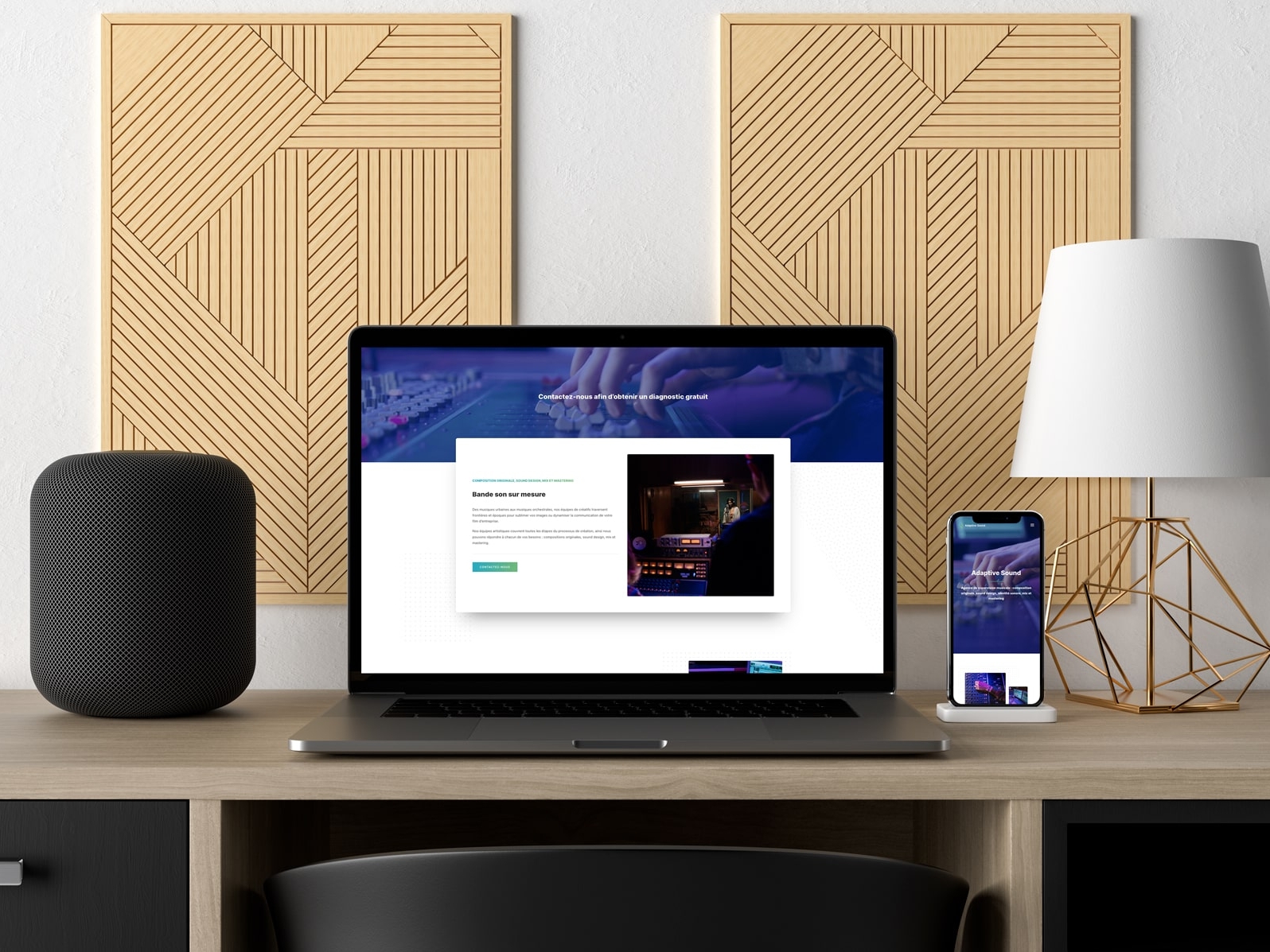 Creation du site internet Adaptive Sound