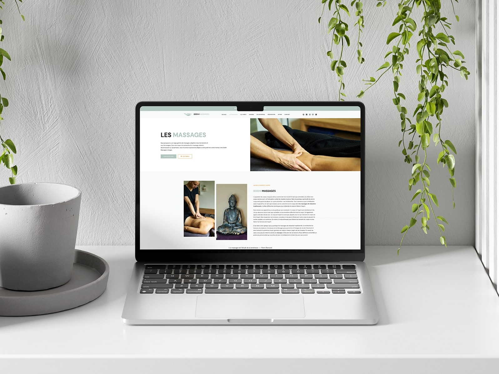 Création du site web Bodhi Massages