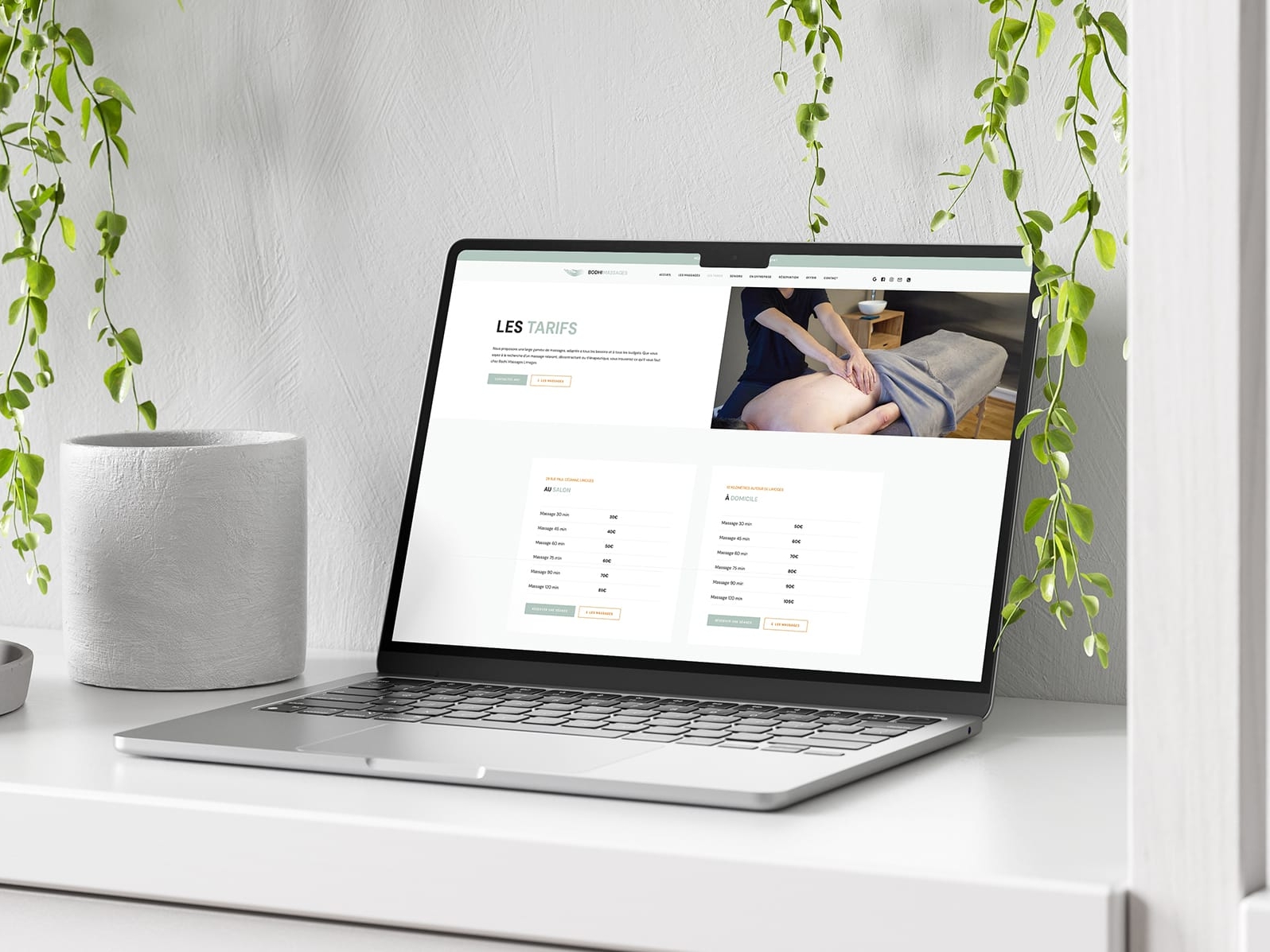 Création du site web Bodhi Massages