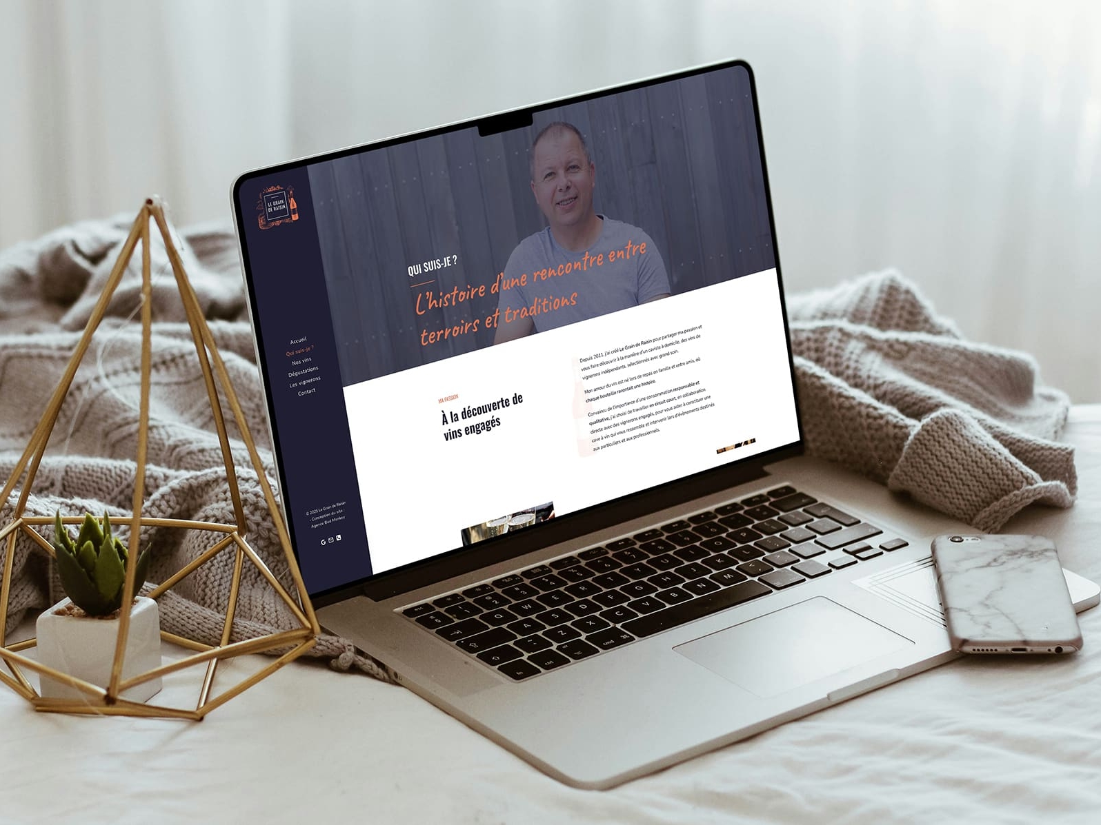 Conception du site web Le Grain de Raisin