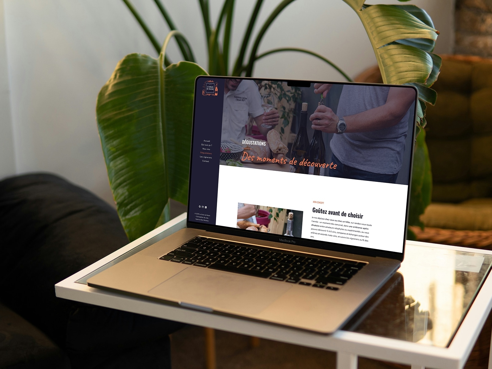 Conception du site web Le Grain de Raisin